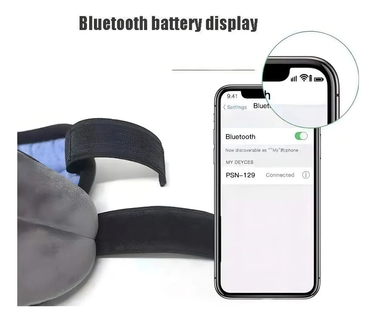 Antifaz para dormir con Bluetooth