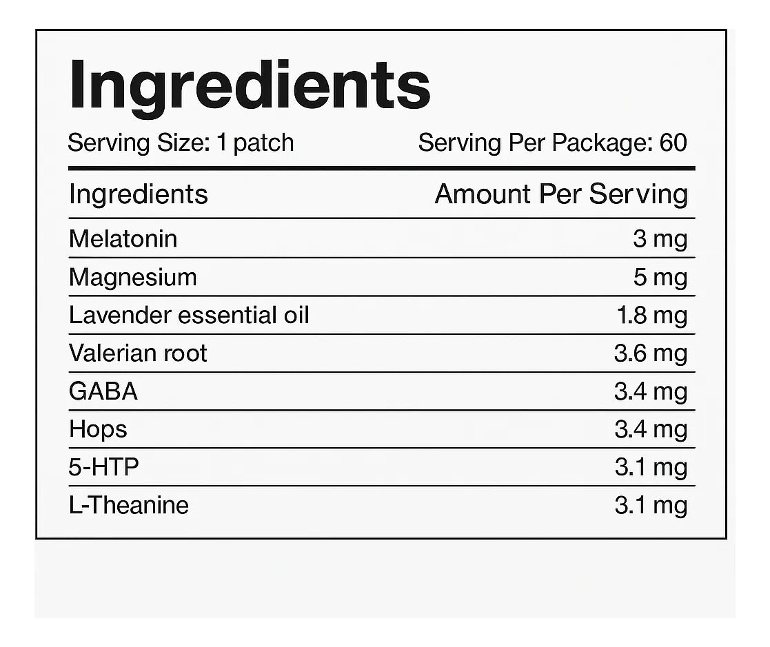 Parches para dormir con melatonina natural